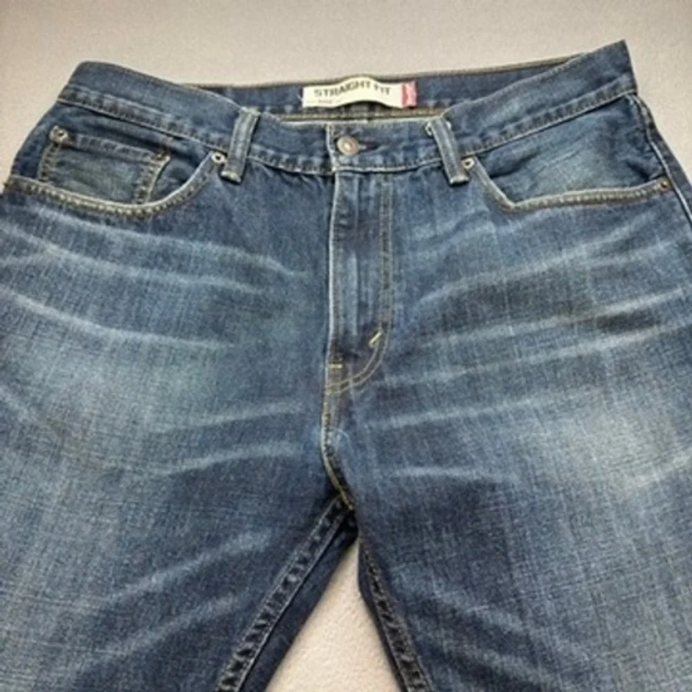 Levis 505 Straight Fit Jeans Men 33x36 (Fit 34x31) Blue Denim Workwear Classic